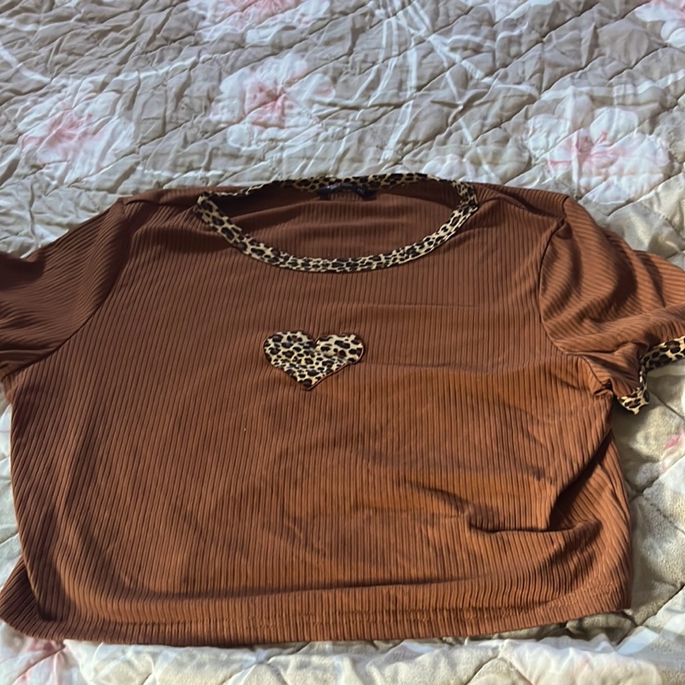 Shein cheetah croptop